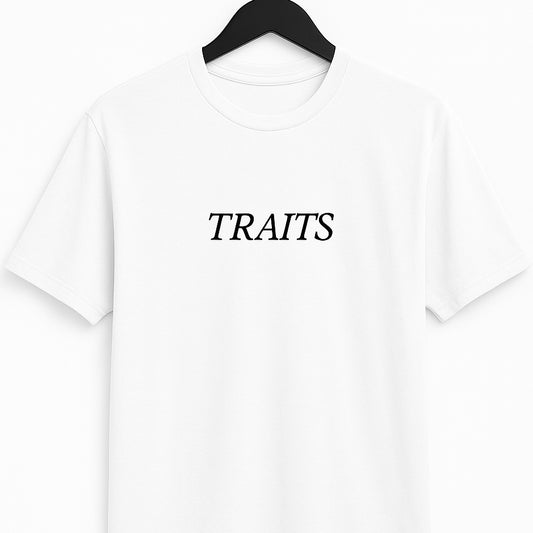 TRAITS Official White Embroidered T-Shirt
